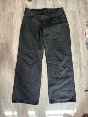 Hollister Black Wide-Leg High-Rise Jeans size 12
